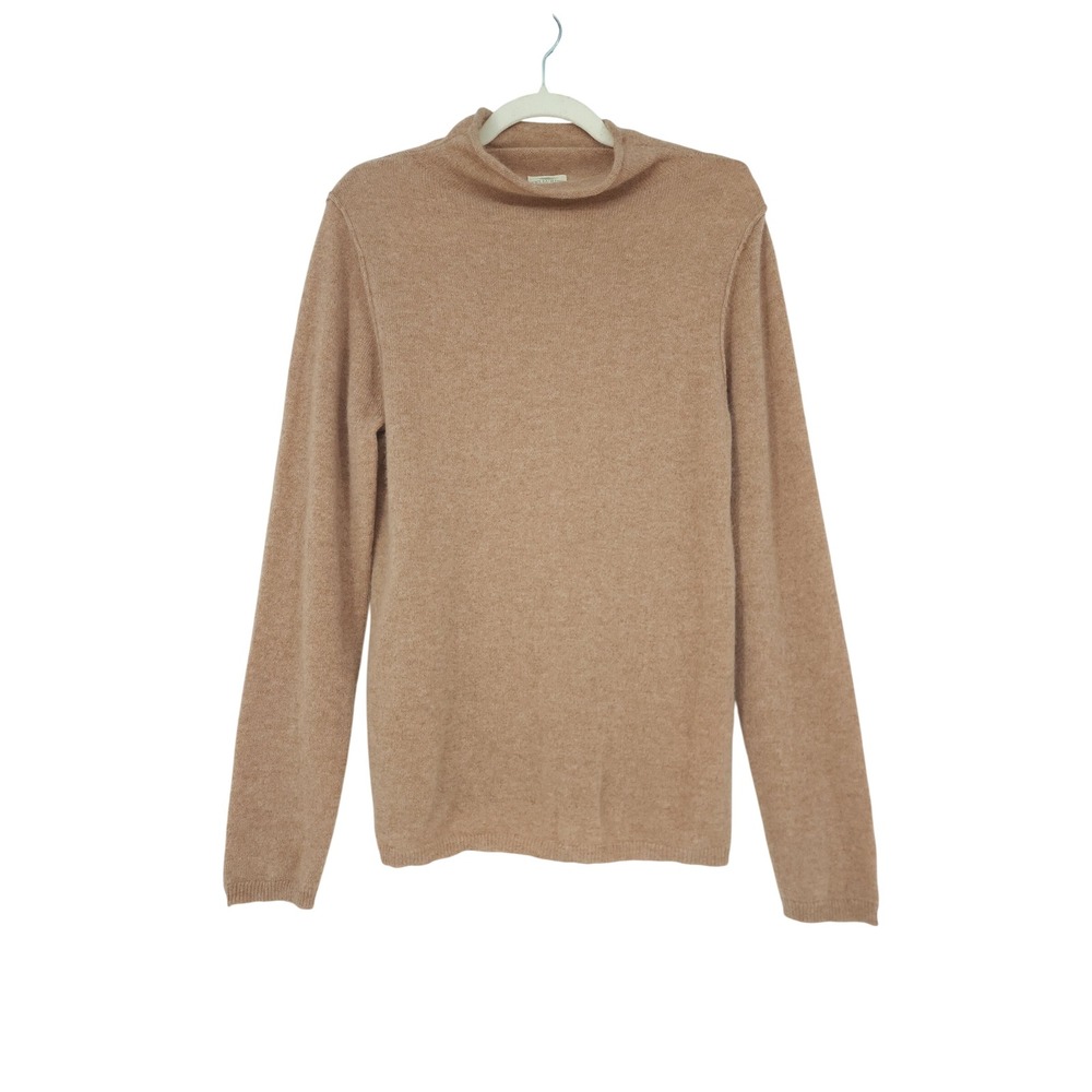 Telluride ClothingCo 100% 2Ply Cashmere Sweater Women L Tan QuietLuxury OldMoney